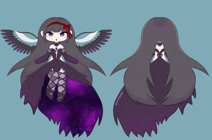 demon homura keychain