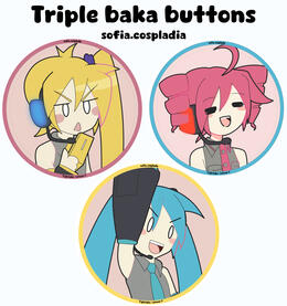 Triple baka button set