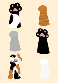 cat paw greeting card