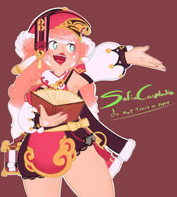 A drawing of my own yanfei cosplay