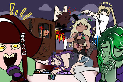 a group meme of some of my OC's